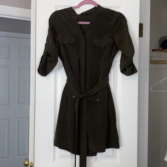Express Dresses & Skirts - Army Green Cargo Gress
